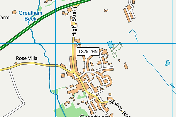 TS25 2HN map - OS VectorMap District (Ordnance Survey)