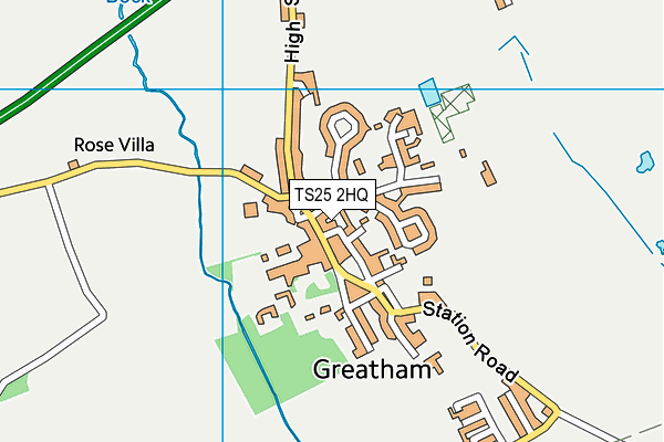 TS25 2HQ map - OS VectorMap District (Ordnance Survey)