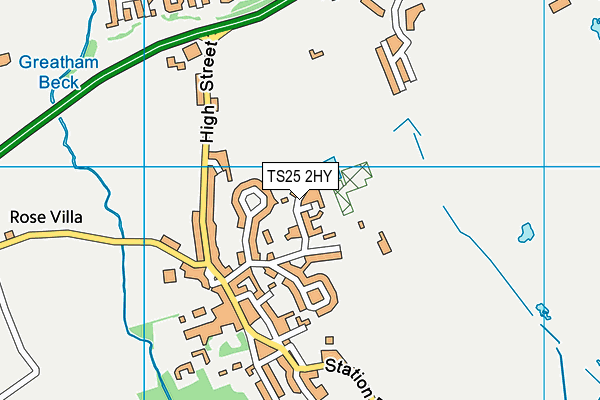 TS25 2HY map - OS VectorMap District (Ordnance Survey)