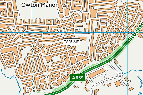 TS25 2JF map - OS VectorMap District (Ordnance Survey)