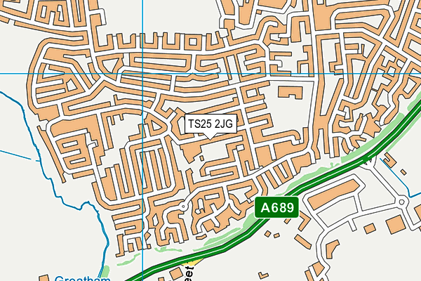 TS25 2JG map - OS VectorMap District (Ordnance Survey)
