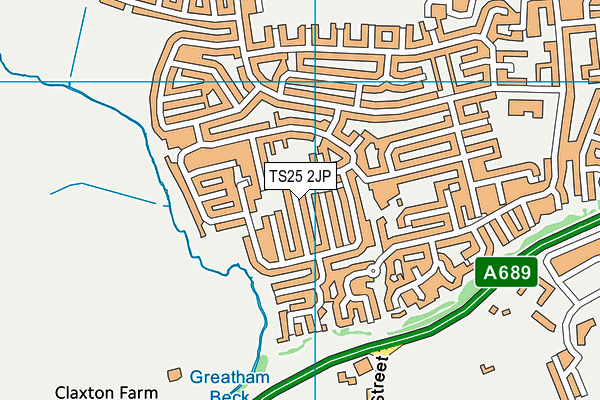 TS25 2JP map - OS VectorMap District (Ordnance Survey)