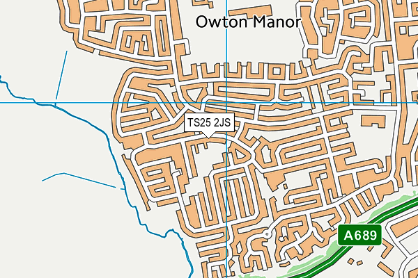 TS25 2JS map - OS VectorMap District (Ordnance Survey)