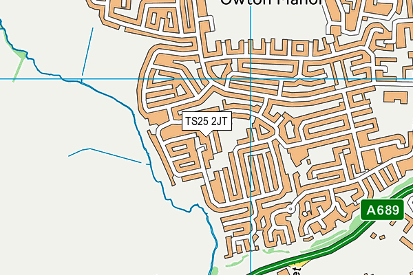TS25 2JT map - OS VectorMap District (Ordnance Survey)
