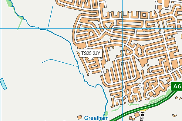 TS25 2JY map - OS VectorMap District (Ordnance Survey)