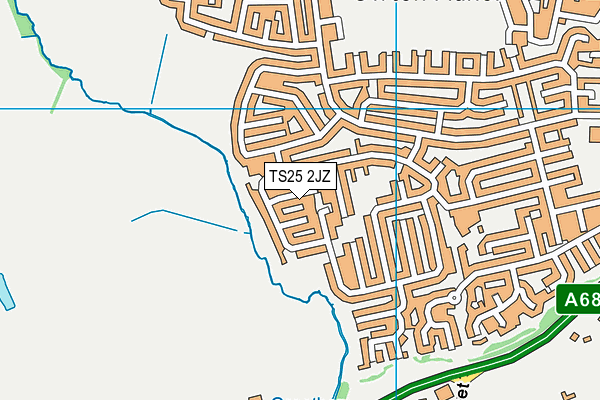 TS25 2JZ map - OS VectorMap District (Ordnance Survey)