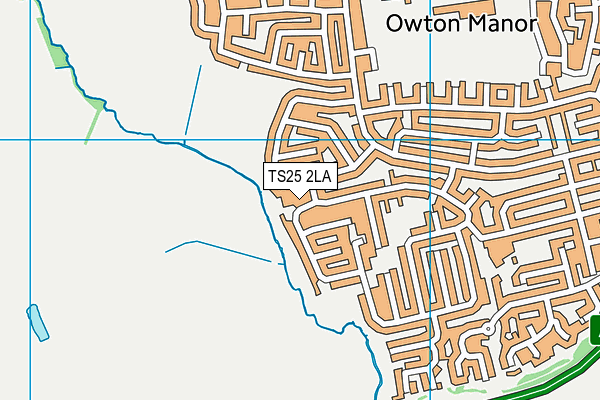 TS25 2LA map - OS VectorMap District (Ordnance Survey)