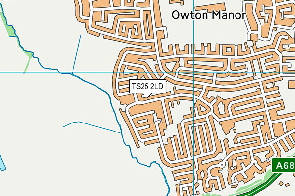 TS25 2LD map - OS VectorMap District (Ordnance Survey)
