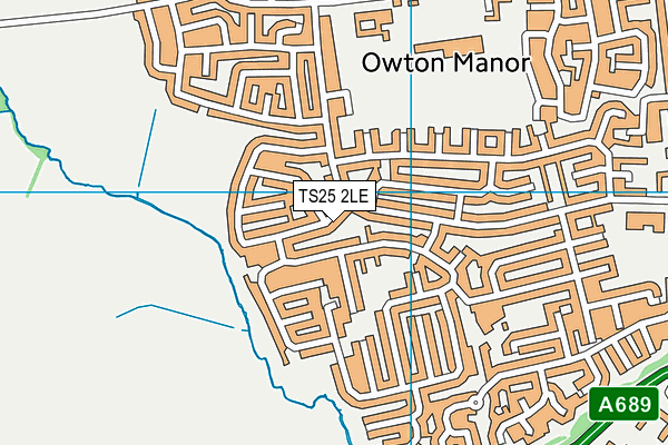 TS25 2LE map - OS VectorMap District (Ordnance Survey)