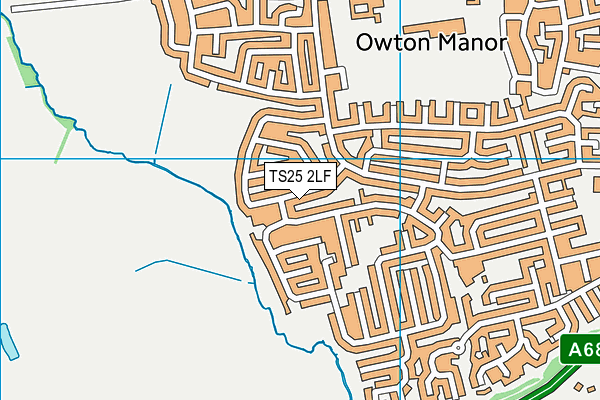 TS25 2LF map - OS VectorMap District (Ordnance Survey)