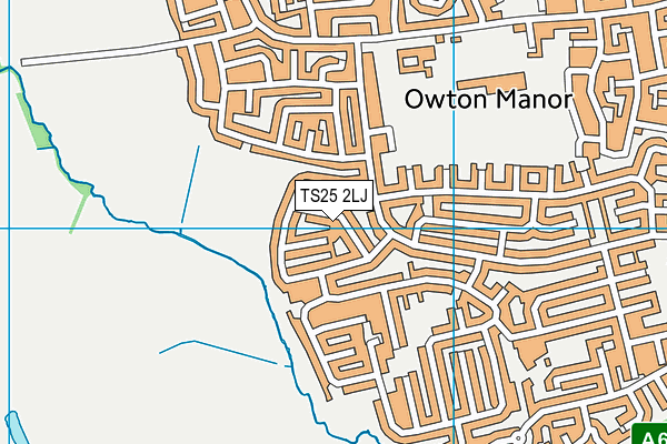 TS25 2LJ map - OS VectorMap District (Ordnance Survey)