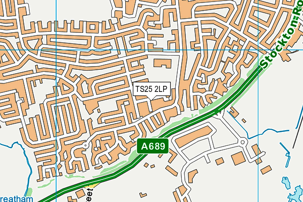 TS25 2LP map - OS VectorMap District (Ordnance Survey)