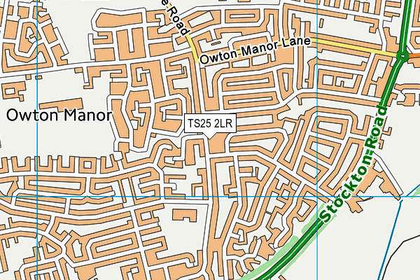 TS25 2LR map - OS VectorMap District (Ordnance Survey)