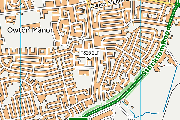 TS25 2LT map - OS VectorMap District (Ordnance Survey)