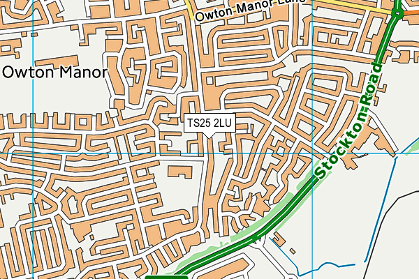 TS25 2LU map - OS VectorMap District (Ordnance Survey)