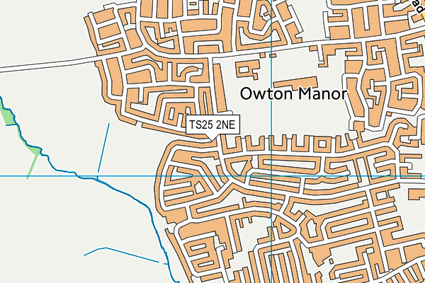 TS25 2NE map - OS VectorMap District (Ordnance Survey)