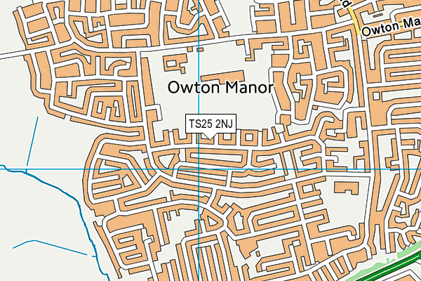 TS25 2NJ map - OS VectorMap District (Ordnance Survey)
