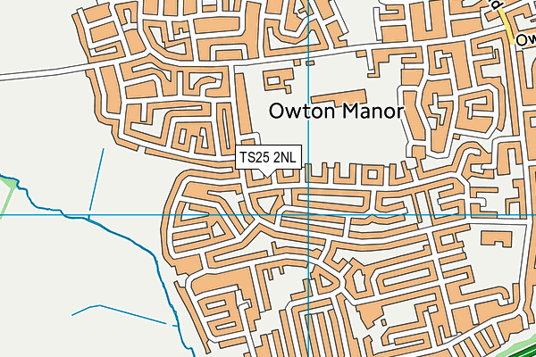 TS25 2NL map - OS VectorMap District (Ordnance Survey)