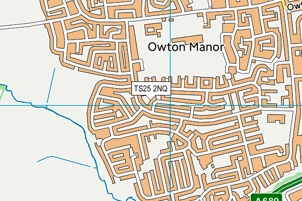 TS25 2NQ map - OS VectorMap District (Ordnance Survey)