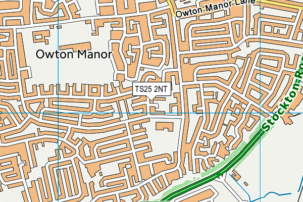 TS25 2NT map - OS VectorMap District (Ordnance Survey)