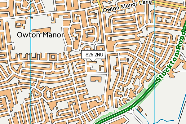 TS25 2NU map - OS VectorMap District (Ordnance Survey)
