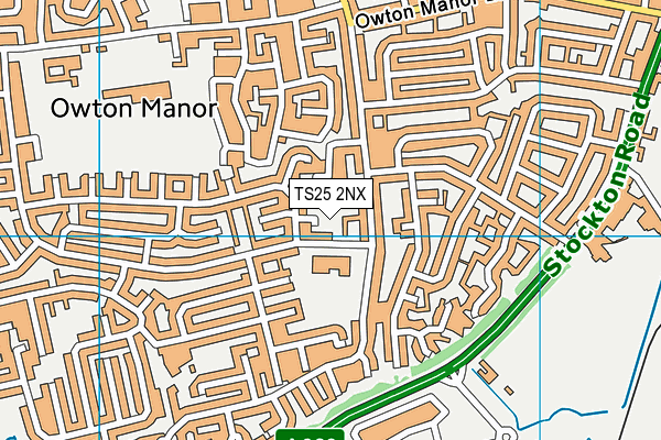 TS25 2NX map - OS VectorMap District (Ordnance Survey)