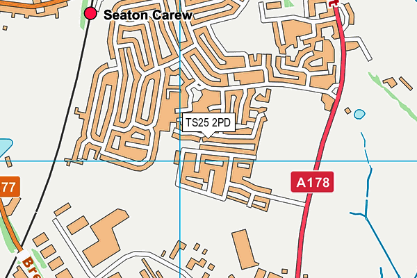 TS25 2PD map - OS VectorMap District (Ordnance Survey)