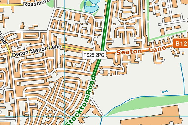TS25 2PG map - OS VectorMap District (Ordnance Survey)