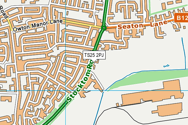 TS25 2PJ map - OS VectorMap District (Ordnance Survey)