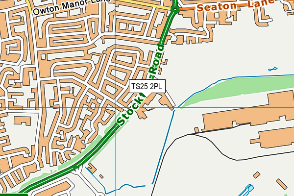 TS25 2PL map - OS VectorMap District (Ordnance Survey)