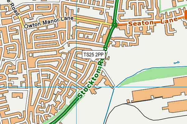 TS25 2PP map - OS VectorMap District (Ordnance Survey)