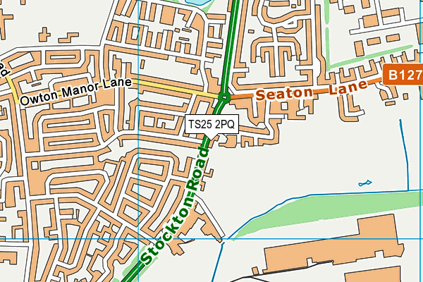 TS25 2PQ map - OS VectorMap District (Ordnance Survey)