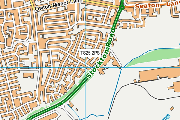 TS25 2PS map - OS VectorMap District (Ordnance Survey)