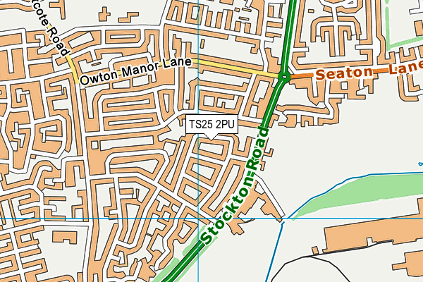 TS25 2PU map - OS VectorMap District (Ordnance Survey)