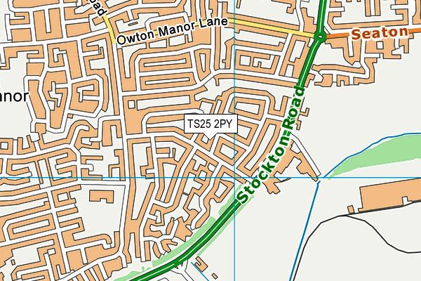 TS25 2PY map - OS VectorMap District (Ordnance Survey)