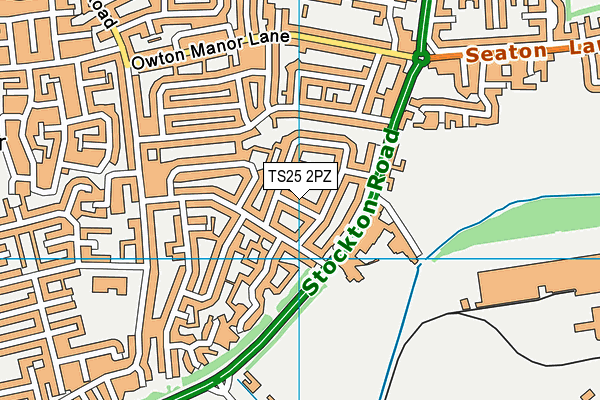 TS25 2PZ map - OS VectorMap District (Ordnance Survey)