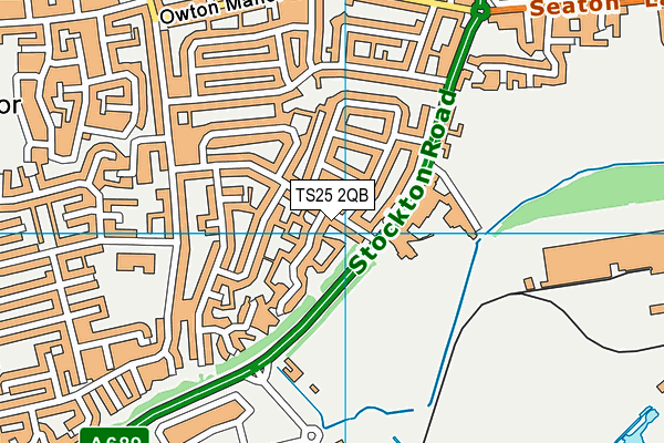 TS25 2QB map - OS VectorMap District (Ordnance Survey)