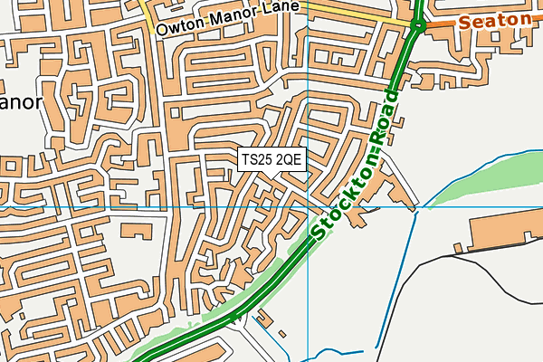 TS25 2QE map - OS VectorMap District (Ordnance Survey)