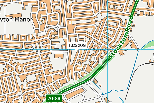 TS25 2QG map - OS VectorMap District (Ordnance Survey)