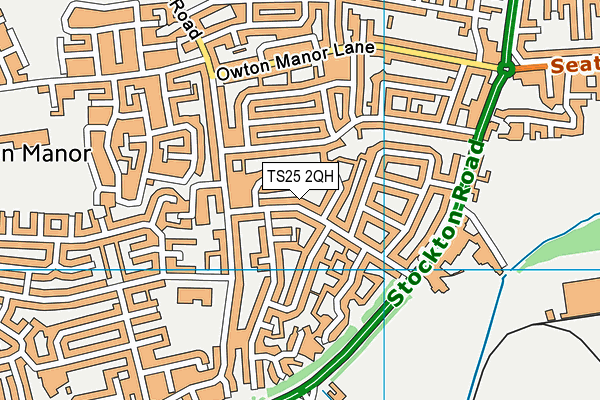 TS25 2QH map - OS VectorMap District (Ordnance Survey)