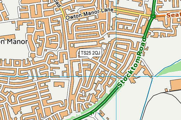 TS25 2QJ map - OS VectorMap District (Ordnance Survey)