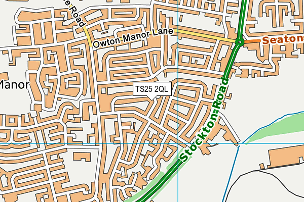 TS25 2QL map - OS VectorMap District (Ordnance Survey)