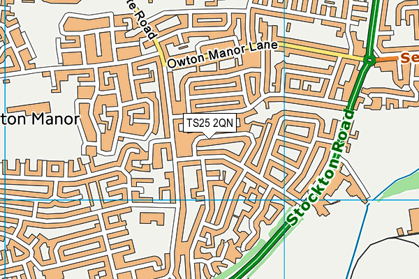TS25 2QN map - OS VectorMap District (Ordnance Survey)