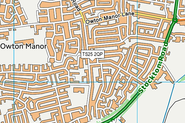 TS25 2QP map - OS VectorMap District (Ordnance Survey)