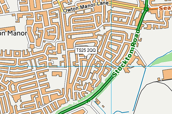 TS25 2QQ map - OS VectorMap District (Ordnance Survey)