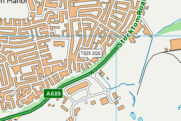 TS25 2QS map - OS VectorMap District (Ordnance Survey)