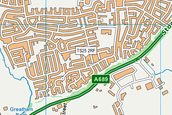 TS25 2RF map - OS VectorMap District (Ordnance Survey)