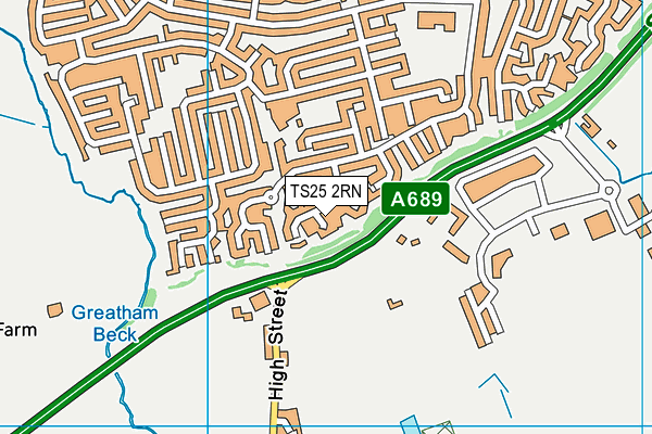 TS25 2RN map - OS VectorMap District (Ordnance Survey)