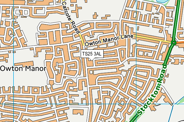 TS25 3AL map - OS VectorMap District (Ordnance Survey)