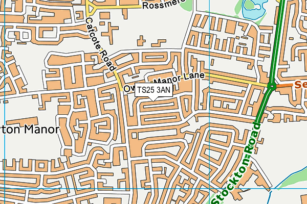 TS25 3AN map - OS VectorMap District (Ordnance Survey)
